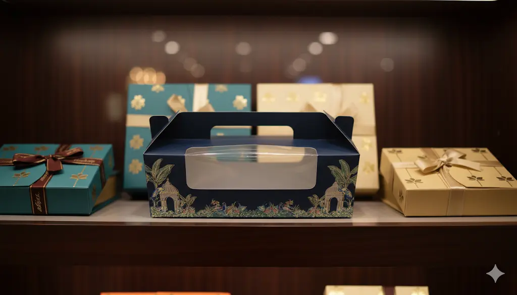 2 JAR BOX WITH HANDEL ELEGANT BLUE