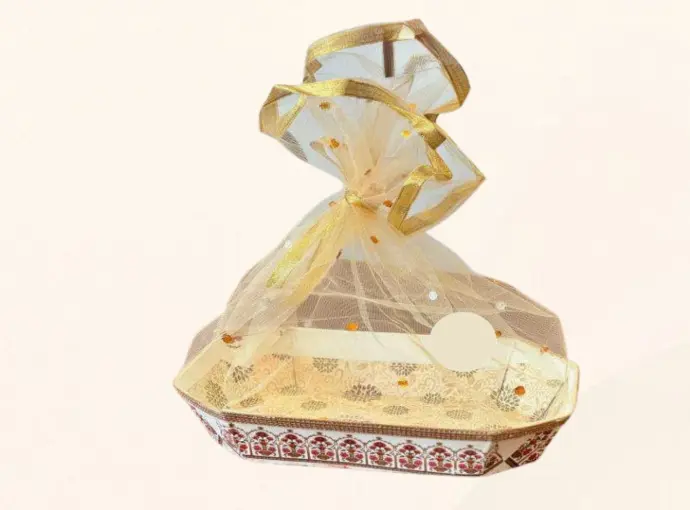 10 x 10 x 3 inches OCTAGON SHAPE BASKET WITH NET (pack of 100)